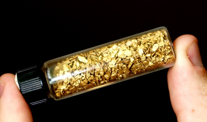 several ounces of placer gold