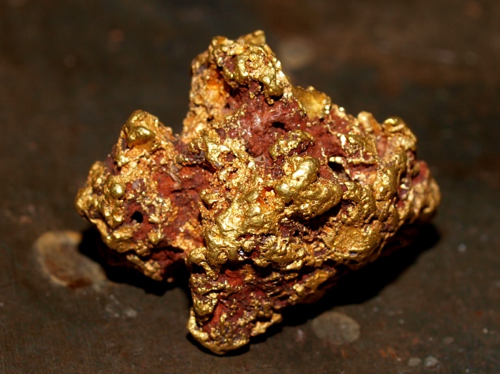 Solid Gold Nugget from CA