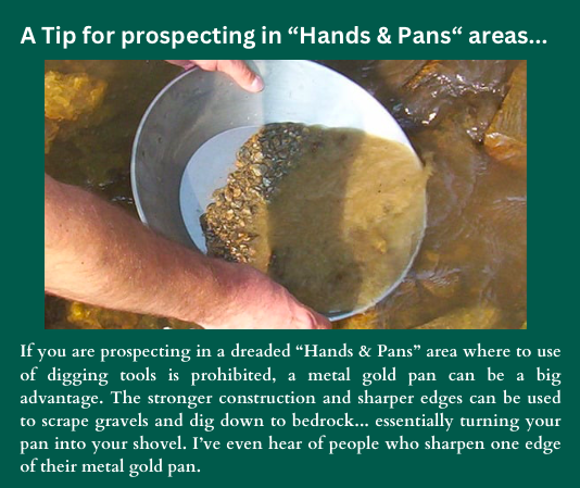 Rogue River gold panning tip